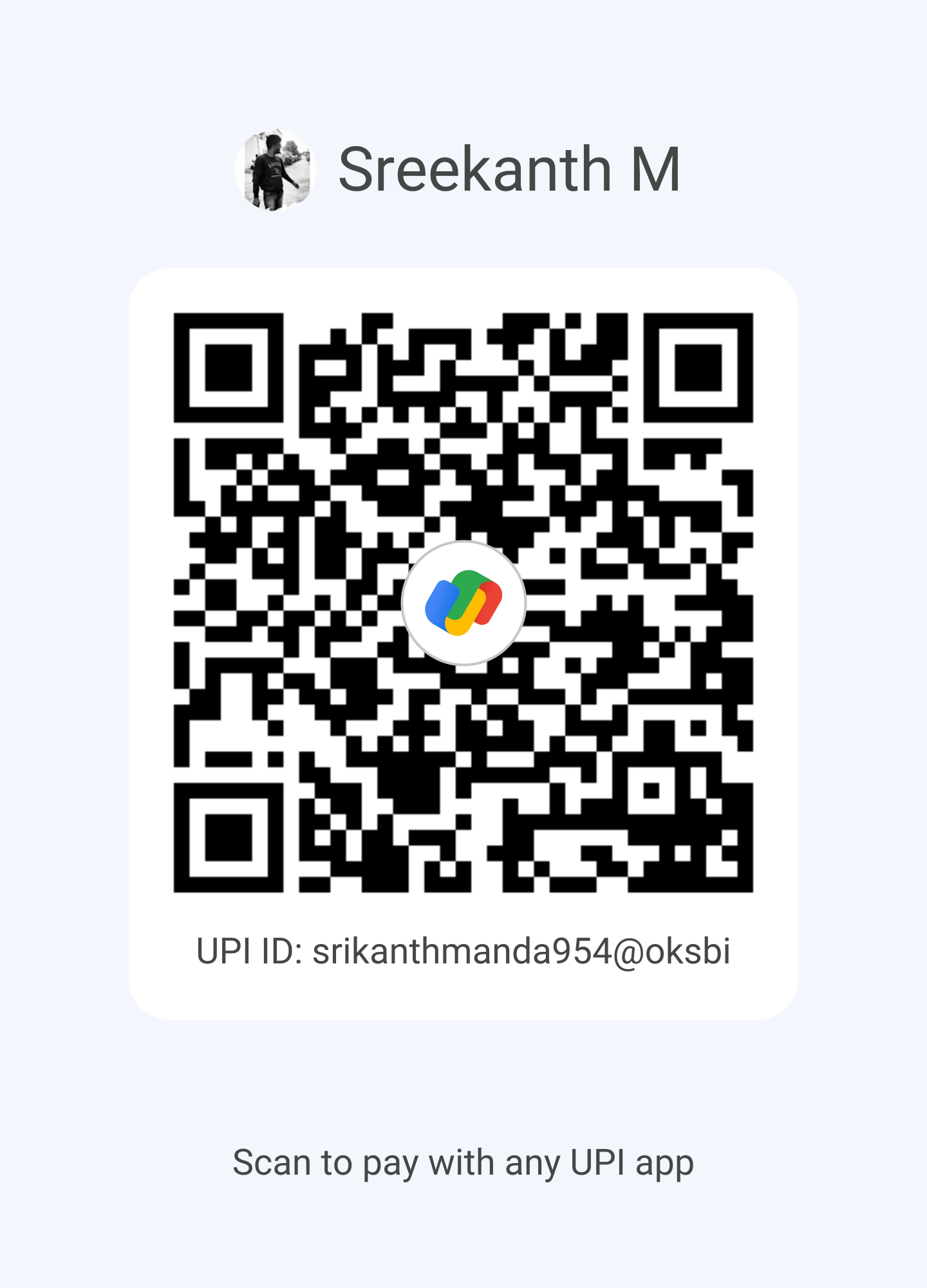 UPI QR code for WeSciRep payment